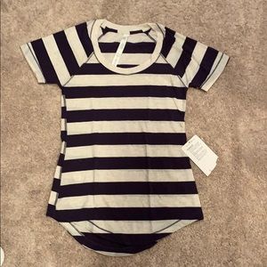 Purple Striped Lululemon Shirt